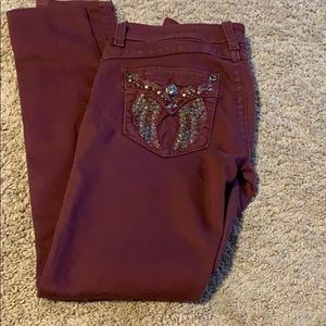Maroon miss me skinny jeans
